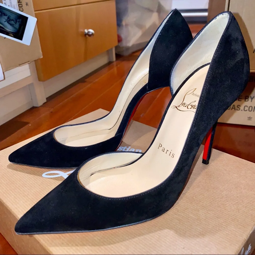 Christian Louboutin Iriza 100 • Black Veau Velours